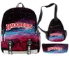 Ryggsäck backwoods 3d väska stjärnhimmel tryckt perifer cool och enkel trepiece kostym för män kvinnor med USB -laddning2997013
