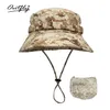 Outfly Digital Camouflage Army Hat Outdoor Camping Mens Short Brim Hat Оптовая солнцезащитная крем для шляпы Bionic Jungle Bucket 240401