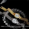 ساعة معصم الذهب المجوهرات العتيقة 2024 Women's Watch Movement Quartz Movement Vintage Luxury Luxury inlaid Diamond Romamon Roman Style Noble