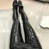 Women's Leggings Sexy Mirror PU Shiny Leather Pants Elastic High Waist Shinny Slim Pencil Trousers Nightclub