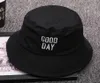 Good Day Letters Hats Bucket Summer Men Femmes Broderie Chapeau drôle Fisherman Chapeaux Plage de la chasse extérieure Cap de pêche YY16058963949148990