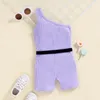 Ensembles de vêtements Kids Europe Snd United States Summer Color Pit un sac d'épaule 2pcs Girl Fashion Jumpsuit 1-6T