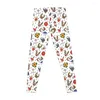 Active Pants Doodle Pattern. Traditional Tattoo Flash Illustration Leggings Legging Sport Sports Shirts Gym Womens