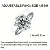 5CT 925 Srebrny pierścionek zaręczynowy Półprzewodnikowy Cut 6 PRONG Prezent na rocznicę ślubu 240417