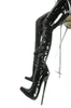 Wonderheel Sexy Fetisch spitzer Zehen 18 cm Stiletto Heel Extreme High Heels Plus Size über den Knie Oberschenkel hohe Stiefel BDSM SCHOTCH SOTCH7326953