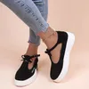 Casual Shoes Tennis Women Outdoor Sports Cutout Canvas Lightweight Non-Slip Breattable Sneakers Soft Walking