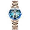 Armbandsur Kvinnor tittar 2024 Top Rose Gold Ladies Dress Wrist Quartz Female Clock Relogio Feminino