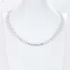 Elegant ontwerp gratis vuur echt 14K goud 3 mm breed lab gekweekte moissaniet diamant tennisketting ketting