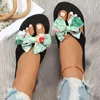 Slippers Womens Stripe Flip Flips Beach Sandals Fashion Flat Apen Toe Summer Casual