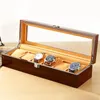 Embers Luxury Watch Box 6 Watches Piano Paint Ebony Wood Wristwatch Collection Storage Box Display Case 240412