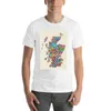 メンズポロススコットランドタイポグラフィテキストマップTシャツの男の子のためのヘビー級のヘビー級