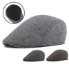 Beret Casual Painter Newsboy Cap Spring Summer Beret Cap For Men Women Herringbone Visor szczyt czapki solid kolorowy kapelusz starych mężczyzn D240417