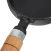 Pans Cast Iron Sauce Pan Effortless To Clean Small Pot Saucepan Kitchen Utensil Wood Pour Oil Spout