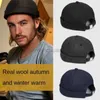 660 г берета зимняя кепка без краев для мужской шерстяной шляпы Skully Beanies Дизайн мужского Берета Большой Головой Арендодатель Большой Кэпки