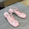 Versione alta Miao 2024 Nuova Summer Baotou Sandals alla moda ed elegante per lacca fata Mary Jane Backow Girl Girl