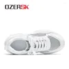 Casual Shoes Ozersk Women Sport Microfiber Leather Mesh Upper Breattable Sneakers Non-Slip Fashion Running Eva Outrole