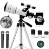 Outdoor Stargazing Telescope Professional 70 mm großer Apertur astronomische Teleskope für Erwachsene Kinder tragbare Weltraumbeobachtung 240408