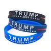 Party bevorzugt Trump 2024 SILE -Armband Schwarz Blau rotes Armband Rette America NOT DROB SO SO HOME GARTER FISTICE EINGESTELLTE Event DHEWL