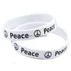 Jelly 1PC Peace SILE PROBLÈME POUR ACTITUTIONS ACTITUTES CADEAU LOGO IMPRIMÉ ADT Taille 2 Couleurs Drop Livraison Bijoux Bracelets Dhsor