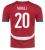 24/25 Servië Soccer Jersey 2024 2025 Sergej Pavlovic Milenkovic Jovic Tadic Kostic Lukic 2024 2025 Home Away Men Kit Kids Football Shirts