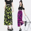 Röcke Chiffon Wickelte Rock Druckseite Split gerade hohe Taille Langes für Frauen Sommer Floral Faldas Largas Fashion Dropship