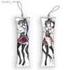 Keychains Lanyards 4x12cmHigh School DxD Himejima Akeno Dakimakura Keychain Mini Anime Body Key Chain Hanging Phone Pendant Cosplay Anime Keychain Y240417