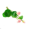 Decoratieve bloemen Simulatie Lotus Bloem Kleine blad Green Plant El Dineplaat Decoratie