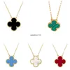 Gold Plated Necklaces Designer Four-leaf Clover Cleef Fashion Pendant Necklace Wedding Party High Quality Jewelry 40cm+5cm