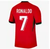 2024 Eurocopa Portugal Soccer Jerseys Ronaldo Joao Felix Pepe Bermardo B. Fernandes Fútbol Camisa de fútbol 24 25 J.Moutinho Fútbol Camisa de fútbol Mujeres Kit Mujeres