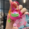 Cartoon genuine peripheral game Dudu Mouth Sharp Horn Monster Doll Keychain Cute Schoolbag Personalized Keychain Ring