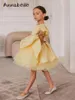 Meisjesjurken Annabelle Princess Dress Lattern Sleeve Ceremony for Wedding