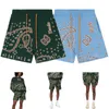 Rhude nerkowca List kwiatowy Jacquard Knitted Shorts Summer Nowy sznurka luźne swobodne spodni modne