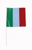 Ganzes Handflagge mit Plastikpol Rund Head1421cm Italien Landflagge -Flagge in kleiner Größe 100pcslot7154694