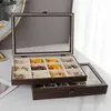 Организаторы упаковки аксессуаров 122430GRID Jewelry Box Learing Antive Antividation Jewelry Box для кольцевых серьж