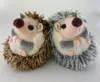 10 cm Kawaii Hedgehog Plush Blak Cartoon Gray Brown Schedkuż wisiorek kluczyka Urocza Plushy Bag Can Chain