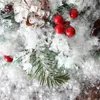 Décorations de Noël 1bag décoration de neige artificielle Poudre Poudre Faux Snowflakes Scène de la fête de Noël