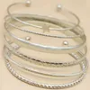 Bangle 6pcs/set Star Bangles Bracelets for Women Simple Multilayer Geometric Opening Bangle Cuff Bracelet Punk Jewelry Set AccessoriesL240417