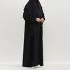 Ethnic Clothing European och American Middle East Dubai Women's Two-Piece Set Suit Solid Color Headscarf Robe Dress