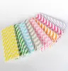 25pcs Biodegradable Paper Straws Different Colors Rainbow Stripe Paper Drinking Straws Bulk Paper Straws for Juices colorful drink9362802