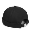 Berets Winter Brimless Cap for Men Wool Hat Skully Vailies Design Mężczyzna Beret Duża głowa właściciel Big Caps Street Trendy Hip Hop 2023 D240417