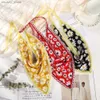 Headbands Summer Flower Printing Hair Scarf Hairband Straps Daisy Headband Triangle Bandana Kerchief Women Girl Headwear Hair Accessories Y240417