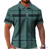 Мужские футболки моды мужская рубашка поло с 3D полоска