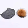 Berets MAOMAOFUR Knitted Beanie Hat Women Rhinestone Wool Hats Warm Ladies Soft Head Accessories Gift Real Fur Pom Cap