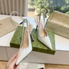 Kedja slingback pumpar krokodil präglade kvinnor stilett häl klänning kontor lyx designer skor sexig spetsiga tå sandaler ensam patentläder