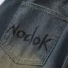 Y2K Blue Denim Shorts Spider Babeb wydrukowano lato luźne swobodne dżinsy moda harajuku hip hop streetwear dla mężczyzn 240412