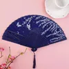 Decoratieve beeldjes Chinese vouwventilator houten schacht klassieke dans hoogwaardige tassel elegent vrouw