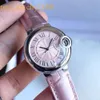 Designer -Uhren hohe Menge Klassische rosa römische Hände mechanisch für Frauen Edelstahl Saphir wasserdichte exquisite Modewache