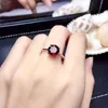 Solitaire 2ct Garnet Promise Ring 925 Sterling Silver Engagement Fead Cand Anelli per donne Gioielli con prelibatezze da sposa 240417