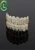 Hip Hop Jewelry Mens Teeth Dents Grills Diamond Iced Out Grillz Luxury Designer Gold Silver Fashion Accessoires Rapper Bling Charms3613943