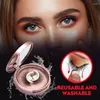 Falska ögonfransar 2st självhäftande återanvändbara naturliga 3D-fransar lockiga på ögonfransförlängningar Makeup Drop